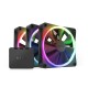 NZXT - NZXT F120 RGB Triple Pack Carcasa del ordenador Ventilador 12 cm Negro 3 pieza(s) - NZT-RF-R12TF-B1